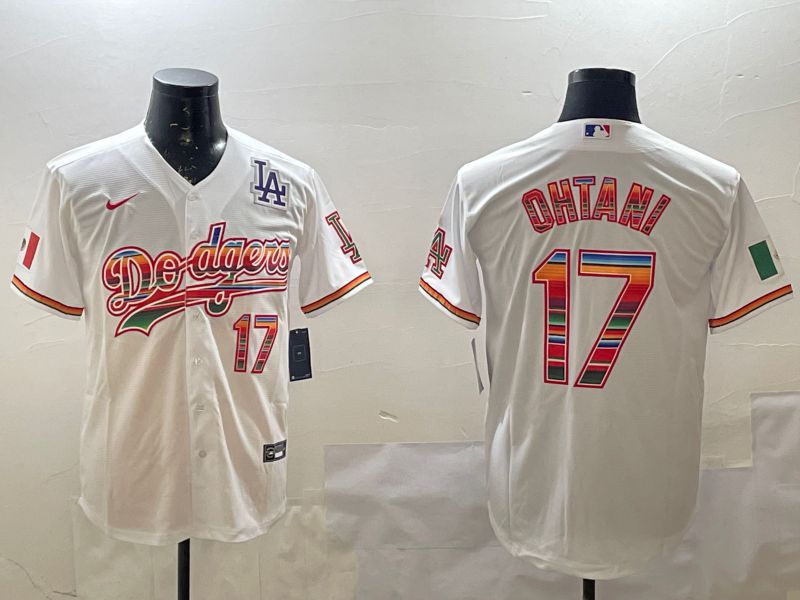Men Los Angeles Dodgers #17 Ohtani White Game 2025 Nike MLB Jersey style 2262->los angeles dodgers->MLB Jersey